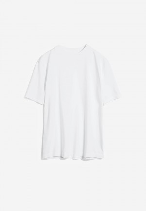 ARMEDANGELS TARJAA Heavyweight T-Shirt Loose Fit made of Organic Cotton Mix Blanche | 9416387-HC
