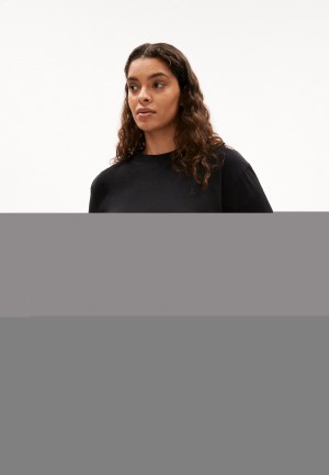 ARMEDANGELS TARJAA Heavyweight T-Shirt Loose Fit made of Organic Cotton Mix Noir | 8273164-HY