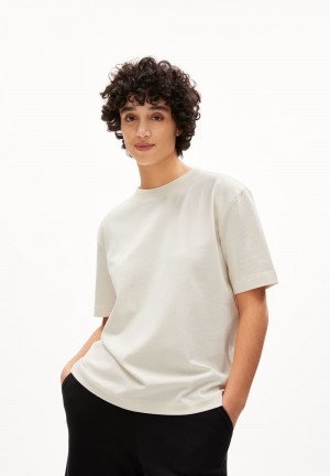 ARMEDANGELS TARJAA Heavyweight T-Shirt Loose Fit made of Organic Cotton Mix Undyed | 5921803-MY