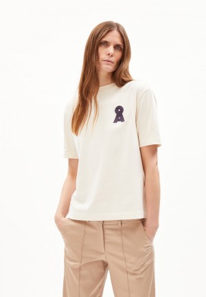 ARMEDANGELS TARJAA Å EMBRO Heavyweight T-Shirt Loose Fit made of Organic Cotton Mix Undyed | 5037496-BA