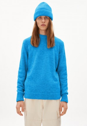 ARMEDANGELS ULDAA PREMIUM Sweater Regular Fit made of Alpaca Wool Mix Turqoise | 7452098-AJ