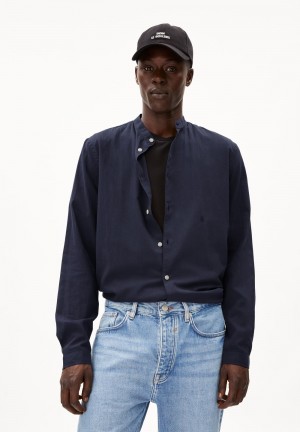ARMEDANGELS VAALERONIMUS Shirt Relaxed Fit made of Organic Cotton Night Sky | 1328564-NR