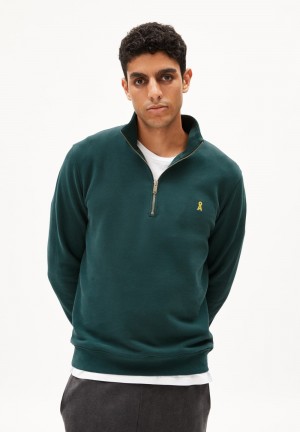 ARMEDANGELS WAARLO COMFORT Sweatshirt Regular Fit made of Organic Cotton Mix Noir | 1062845-YI