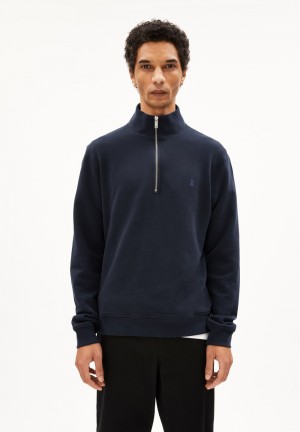 ARMEDANGELS WAARLO COMFORT Sweatshirt Regular Fit made of Organic Cotton Mix Night Sky | 8230574-PH