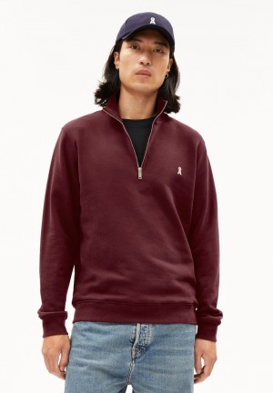 ARMEDANGELS WAARLO COMFORT Sweatshirt Regular Fit made of Organic Cotton Mix Cranberry Juice | 1063957-VL
