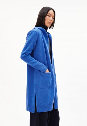 ARMEDANGELS WANDAA Cardigan Relaxed Fit made of Organic Wool Mix Bleu | 0786415-RC