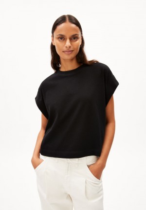 ARMEDANGELS XARTAA LINEN Top Oversized Fit made of Linen-Mix Noir | 5346298-QU