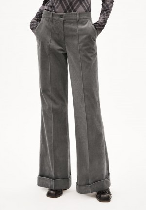 ARMEDANGELS XELLAA CORDUROY Woven Pants made of Organic Cotton Mix Iron Cast | 4903762-RD