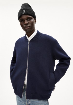 ARMEDANGELS YAAKOV Knit Jacket Relaxed Fit made of Organic Wool Mix Night Sky | 9326514-IC