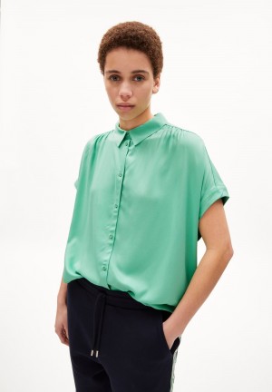 ARMEDANGELS ZONYAA Blouse Relaxed Fit made of LENZING™ ECOVERO™ Viscose Bright Lime | 1629043-BJ